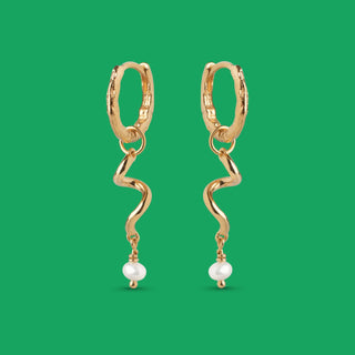 ENAMEL Copenhagen curly hoops earrings