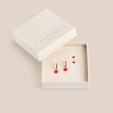 Amore Red Earrings Gift Set