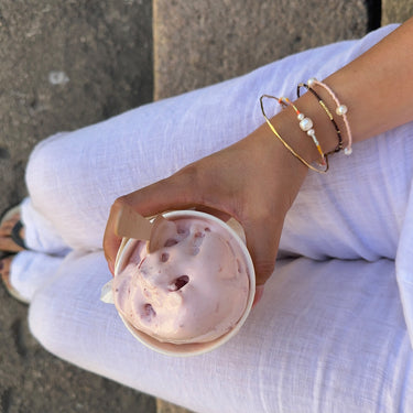 ENAMEL Copenhagen Bangle, Organic Arena Bracelets 925S/GP/M