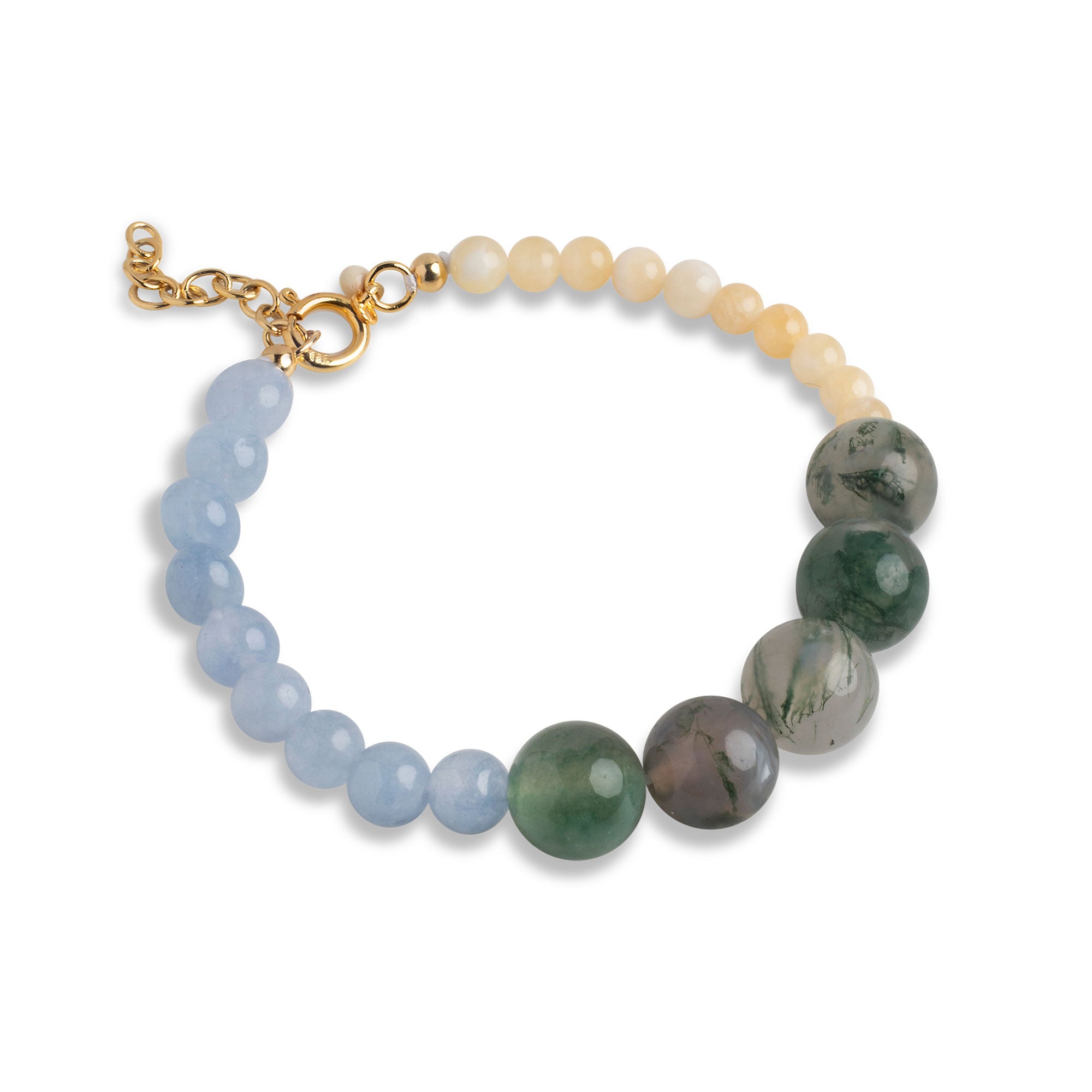 ENAMEL Copenhagen Bracelet, Carli Bracelets Light Yellow, Kaki Green and Light Blue