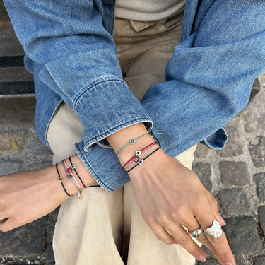 ENAMEL Copenhagen Bracelet, Enamel Tokens Bracelets Navy Blue/Steel Blue