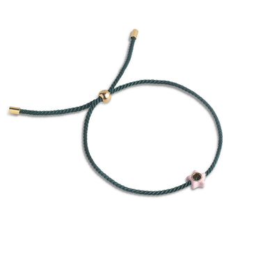 ENAMEL Copenhagen Bracelet, Enamel Tokens Bracelets Petrol Green/Light Pink