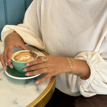 ENAMEL Copenhagen Bracelet, Organic Starlink Chunky Bracelets Gold Plated