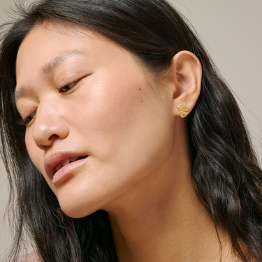 ENAMEL Copenhagen Earring, Mini Wave Earrings Gold Plated