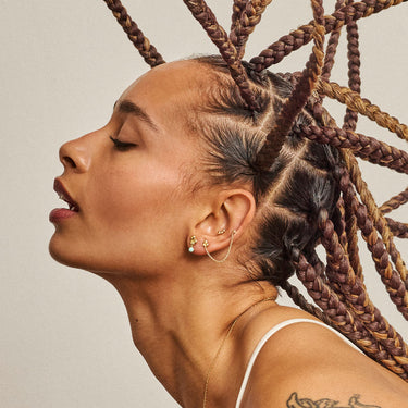 ENAMEL Copenhagen Earring, Nara Chain One Piece Earrings 925S/GP