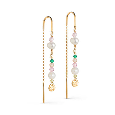 ENAMEL Copenhagen Earring, Sofia Earrings Light pink, khaki green, peach and pearl