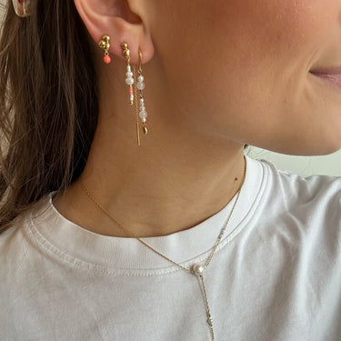 ENAMEL Copenhagen Earring, Sofia Earrings White and Pearls
