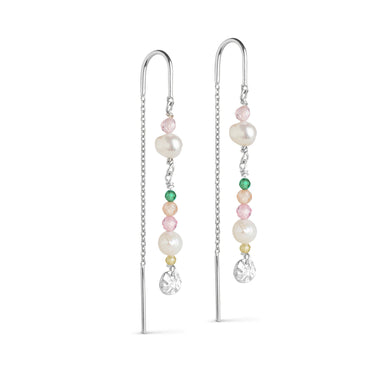 ENAMEL Copenhagen Earring, Sofia Earrings Light pink, khaki green, peach and pearl