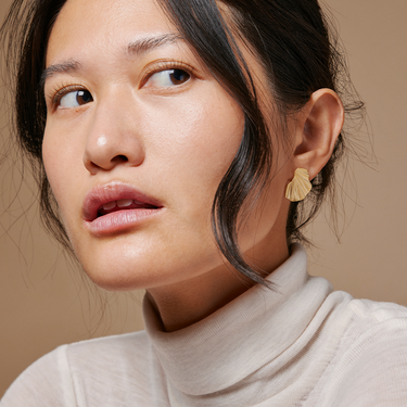 ENAMEL Copenhagen Earring, Wave Earrings Gold Plated