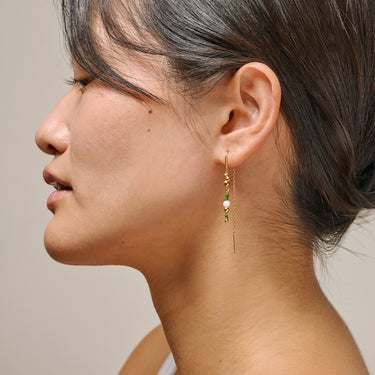 ENAMEL Copenhagen Earrings, Nara Miyuki Earrings Khaki
