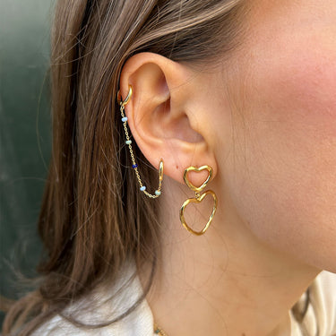 ENAMEL Copenhagen Earrings, Organic Lovelink Earrings Gold Plated