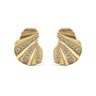 ENAMEL Copenhagen Earrings, Wave CZ Earrings Clear CZ