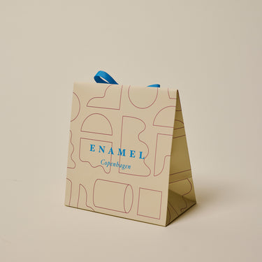 ENAMEL Copenhagen Gift Bag POS Display Plum Outline