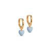 ENAMEL Copenhagen Hoops, Amore Earrings Steel Blue