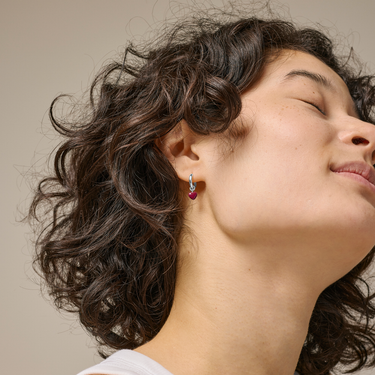 ENAMEL Copenhagen Hoops, Amore Earrings Bordeaux