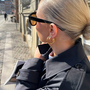 ENAMEL Copenhagen Hoops, Ane Large Earrings 925S/GP/M