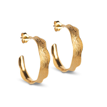 ENAMEL Copenhagen Hoops, Ane Large Earrings 925S/GP/M
