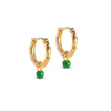 ENAMEL Copenhagen Hoops, Belle Earrings Grass Green