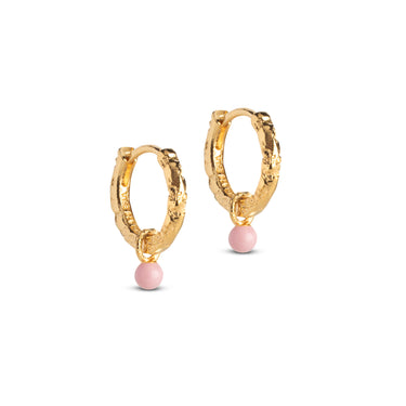 ENAMEL Copenhagen Hoops, Belle Earrings Light Pink