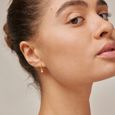 ENAMEL Copenhagen Hoops, Belle Earrings Light Pink