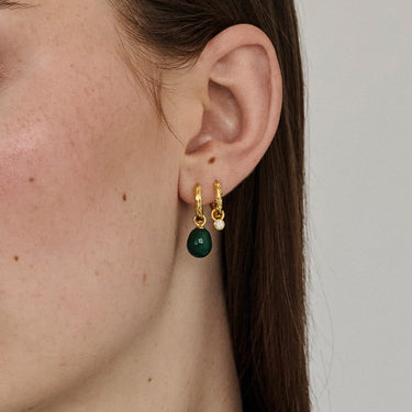 ENAMEL Copenhagen Hoops, Belle CZ Earrings White CZ