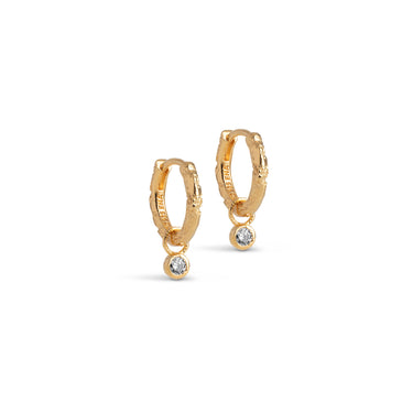ENAMEL Copenhagen Hoops, Belle CZ Earrings White CZ