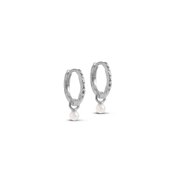 ENAMEL Copenhagen Hoops, Belle Pearl Earrings Pearl