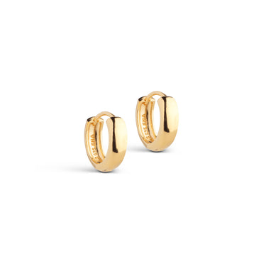 ENAMEL Copenhagen Hoops, Classic Wide 15 mm Earrings 925S/GP