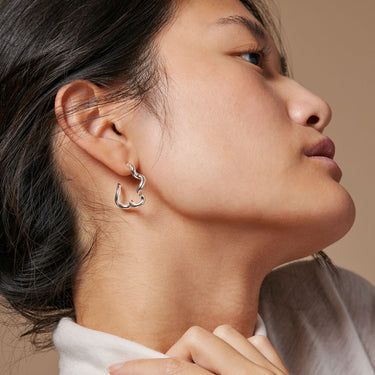 ENAMEL Copenhagen Hoops, Curly Earrings 925S