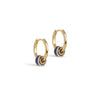 ENAMEL Copenhagen Hoops, Enamel Tokens Circle Earrings Navy Blue