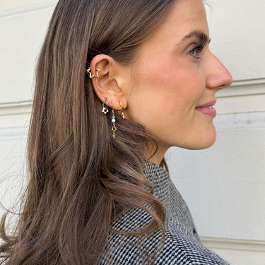 ENAMEL Copenhagen Hoops, Enamel Tokens Star Earrings Daisy