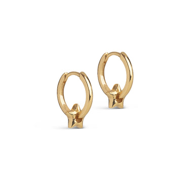 ENAMEL Copenhagen Hoops, Enamel Tokens Star Earrings Solid