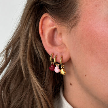ENAMEL Copenhagen Hoops, Grand Amore Earrings Soft Rose