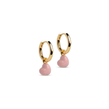 ENAMEL Copenhagen Hoops, Grand Amore Earrings Soft Rose