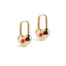 ENAMEL Copenhagen Hoops, Heart Keeper Earrings Red