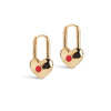 ENAMEL Copenhagen Hoops, Heart Keeper Earrings Red