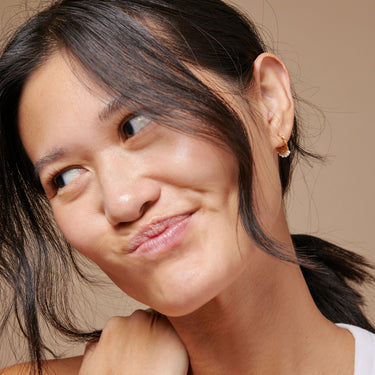 ENAMEL Copenhagen Hoops, Léonie Earrings Pearl