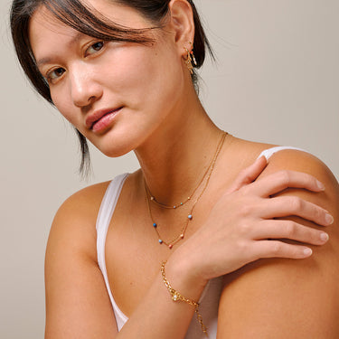 ENAMEL Copenhagen Hoops, Liva Earrings Light Coral