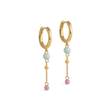 ENAMEL Copenhagen Hoops, Lola Bold Earrings Rainbow