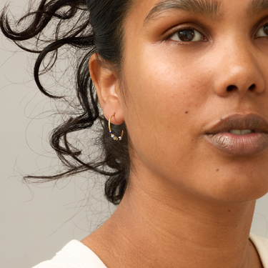 ENAMEL Copenhagen Hoops, Lola Large Earrings Earthtone