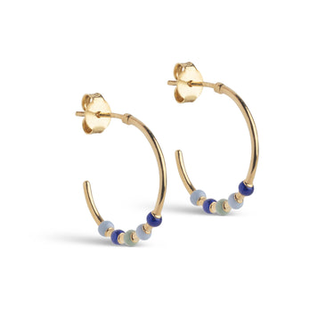 ENAMEL Copenhagen Hoops, Lola Large Earrings Earthtone
