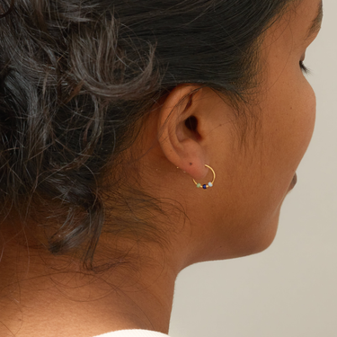 ENAMEL Copenhagen Hoops, Lola Small Earrings Earthtone