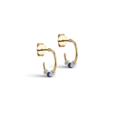 ENAMEL Copenhagen Hoops, Lola Small Earrings Earthtone
