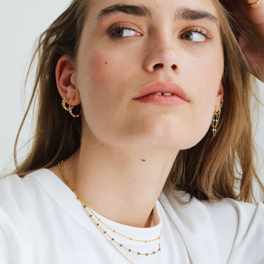 ENAMEL Copenhagen Hoops, Lola Small Earrings Rainbow