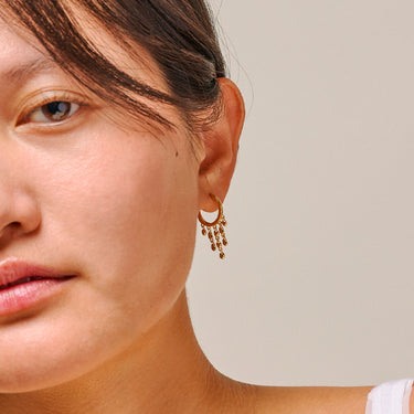 ENAMEL Copenhagen Hoops, Nara Rain Earrings 925S/GP