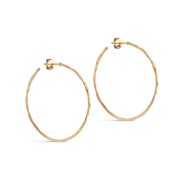 ENAMEL Copenhagen Hoops, Organic Arena Large Earrings 925S/GP/M