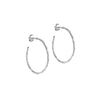 ENAMEL Copenhagen Hoops, Organic Arena Medium Earrings Silver Plated