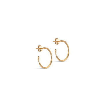 ENAMEL Copenhagen Hoops, Organic Arena Small Earrings 925S/GP/M