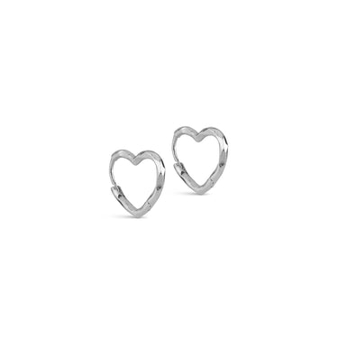 ENAMEL Copenhagen Hoops, Organic Heart Small Earrings 925S/M