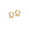 ENAMEL Copenhagen Hoops, Organic Star Small Earrings Gold Plated